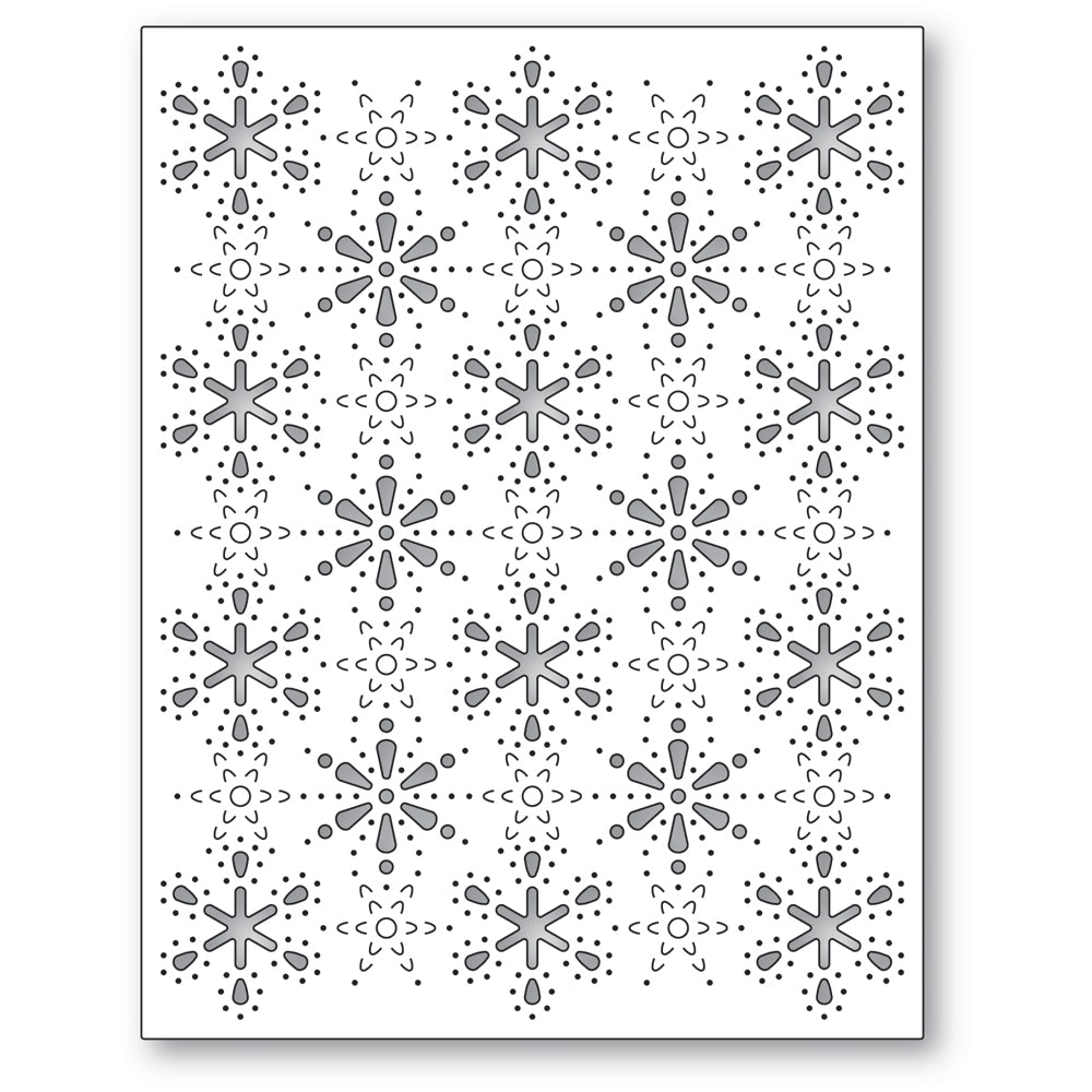 Winter Snowflake Stamp Pattern - Scandinavian Folk Art Christmas