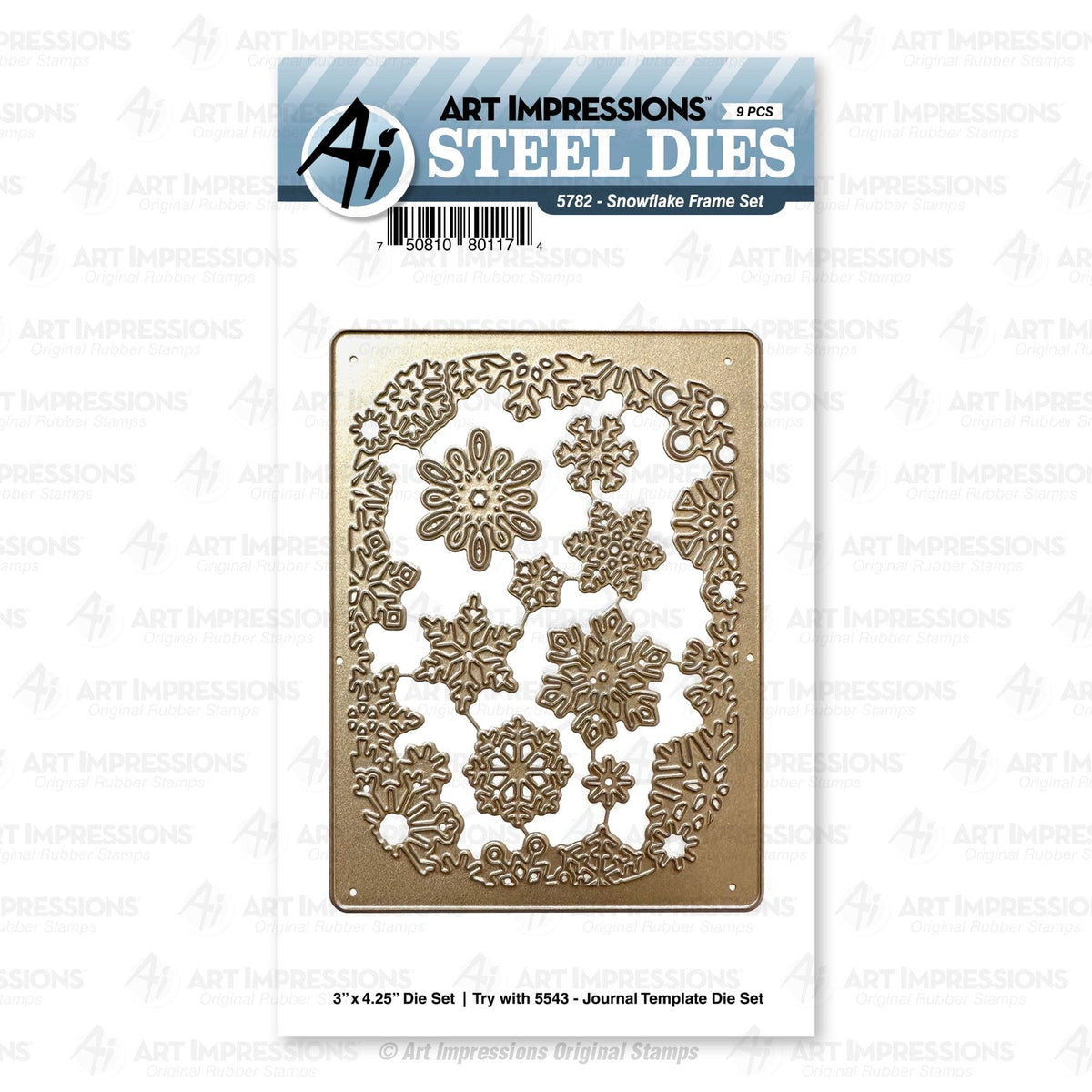 Creative Impressions Felt Die Cuts - Large Heritage Snowflakes