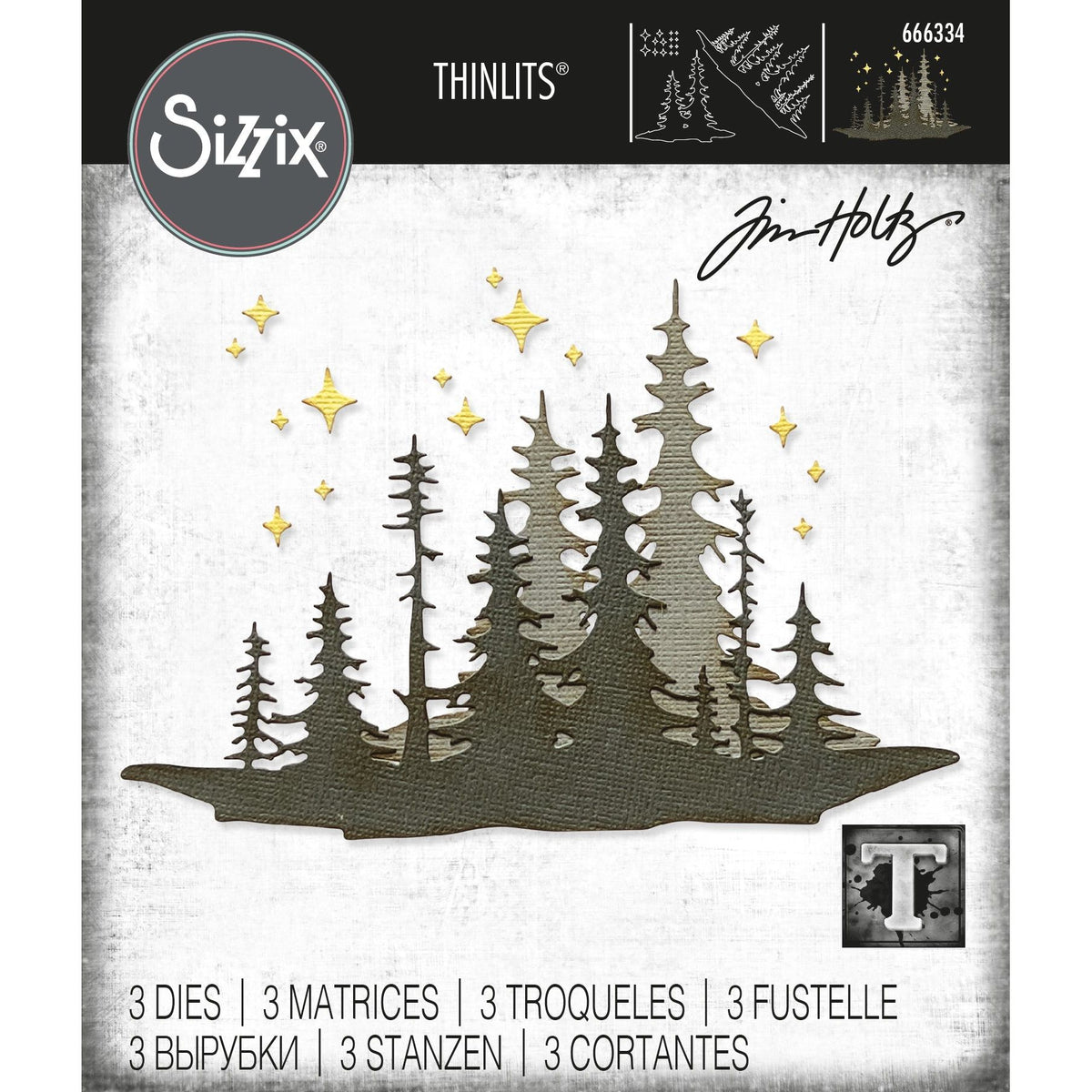 Tim Holtz Sizzix Forest Shadows Thinlits Dies 666334