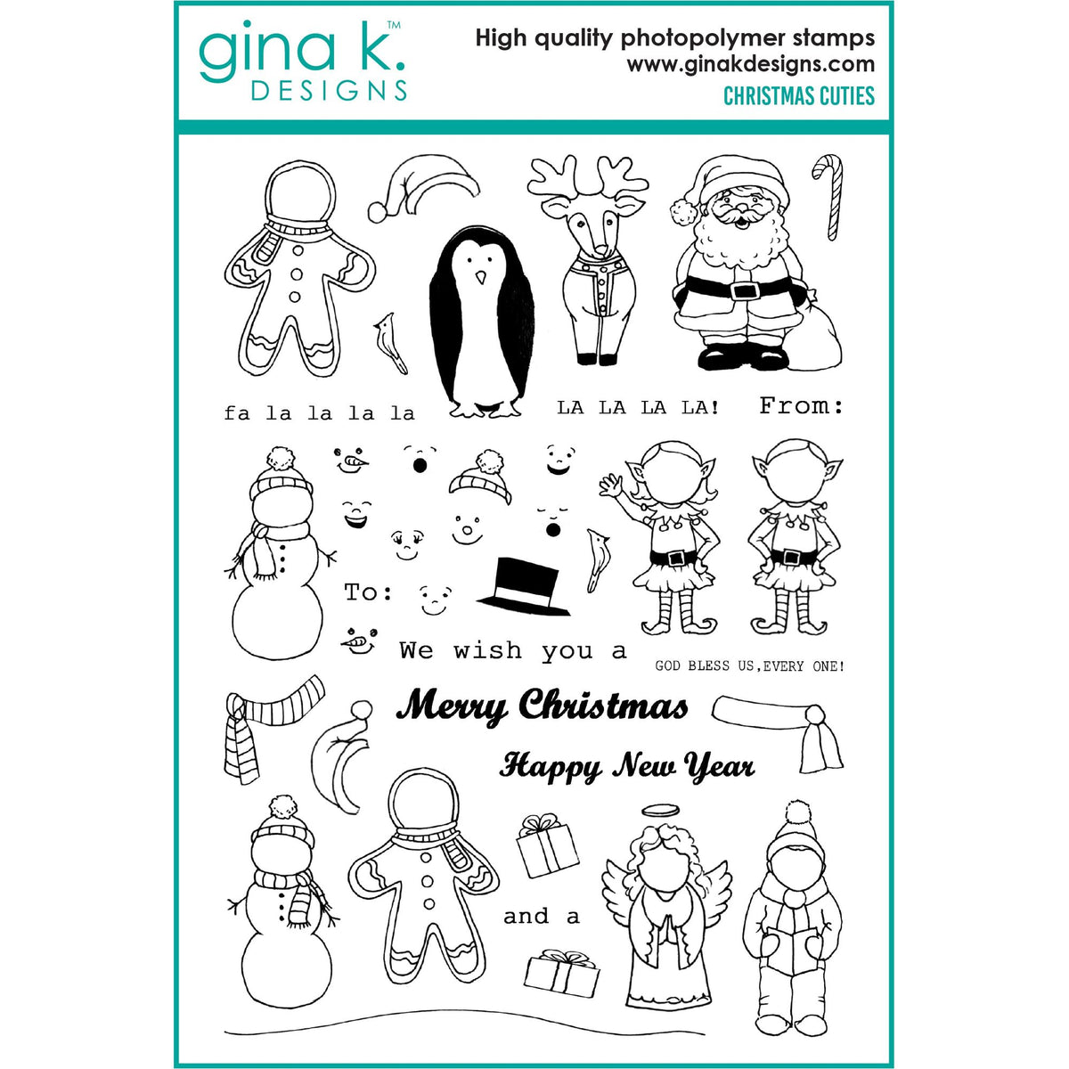 Gina K Designs BLIZZARD Clear Stamps gkd148