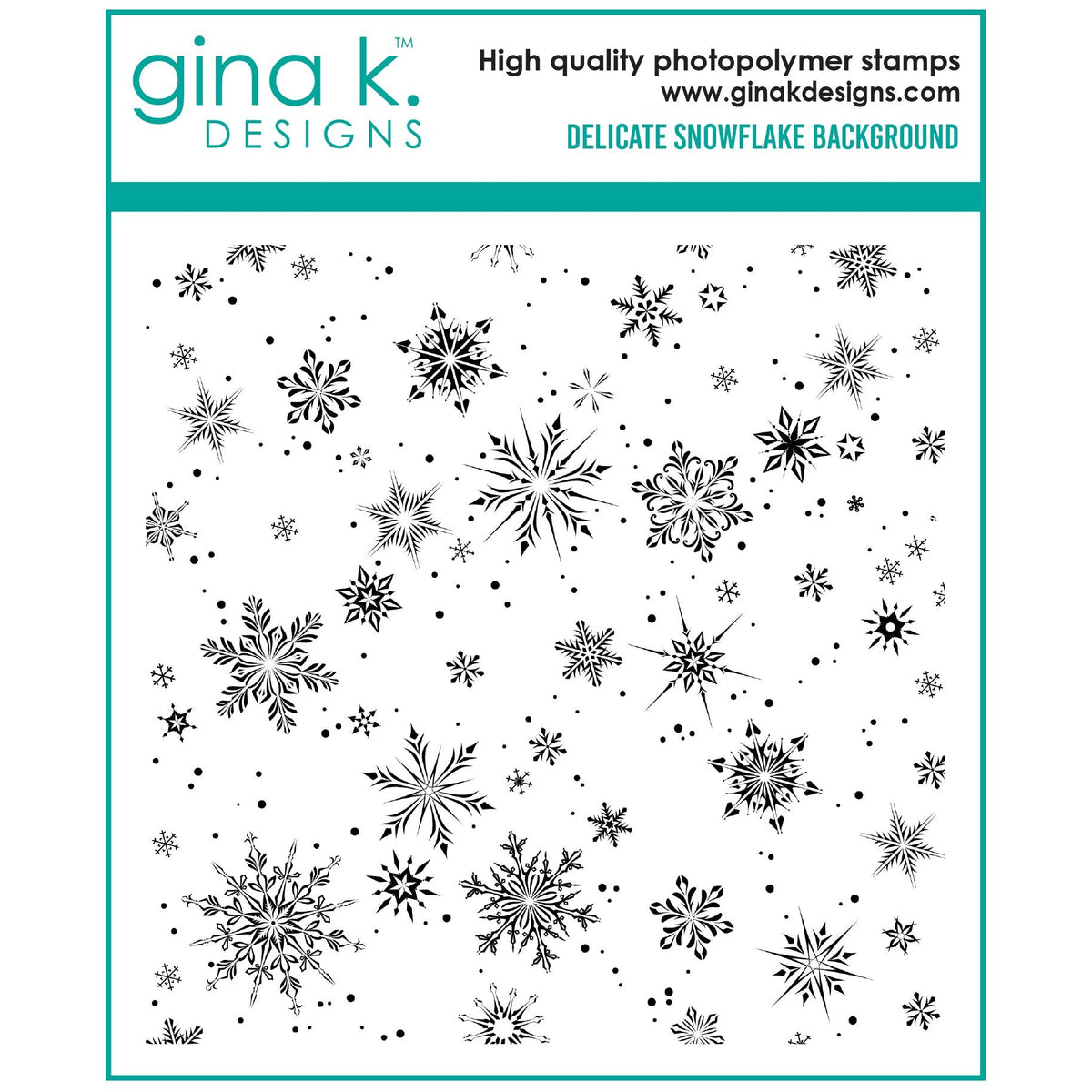 Gina K Designs - Clear Stamp - Sparkling Snowflakes