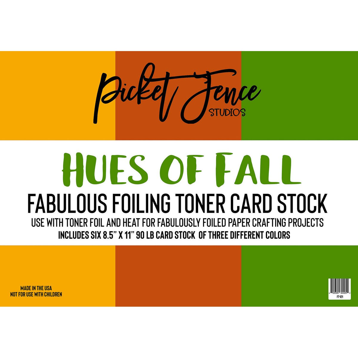 Picket Fence Studios Hues of Fall Foiling Toner Card Stock ft-121