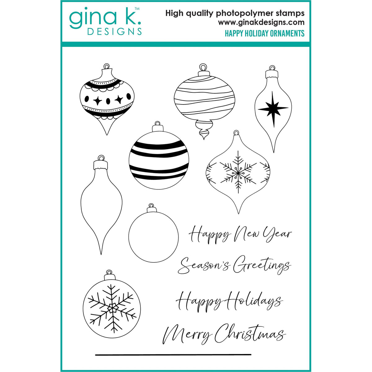 Gina K Designs BLIZZARD Clear Stamps gkd148