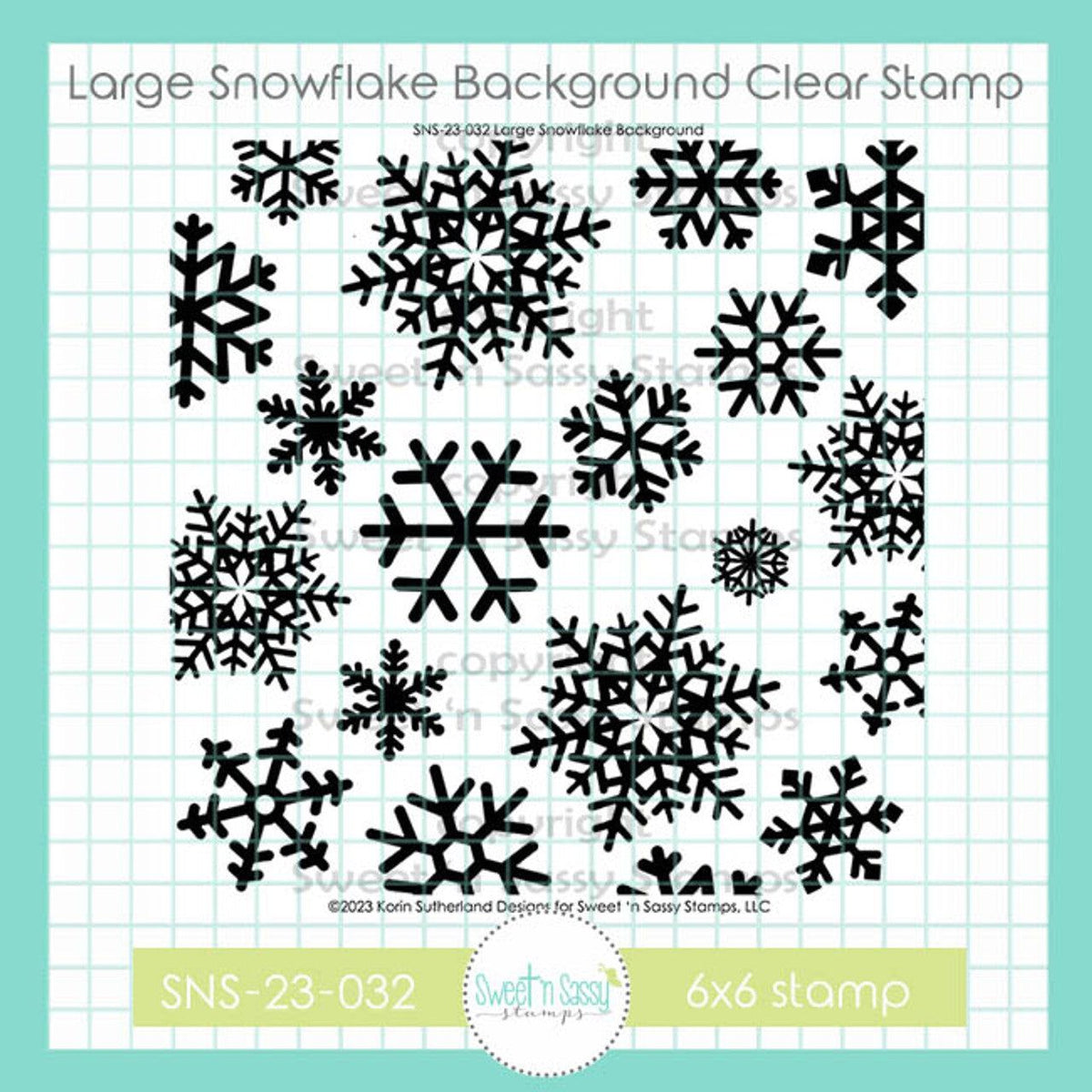 Trinity Stamps - Clear Photopolymer Stamps - Retro Snowflake Wrap Background