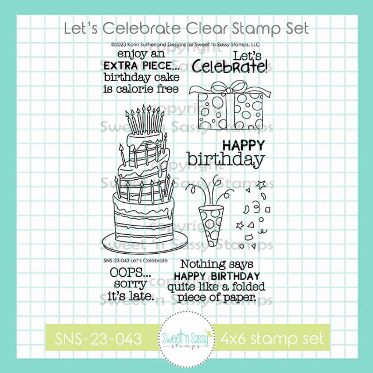 Bold Birthdays Clear Stamp Set - Sweet 'n Sassy Stamps, LLC