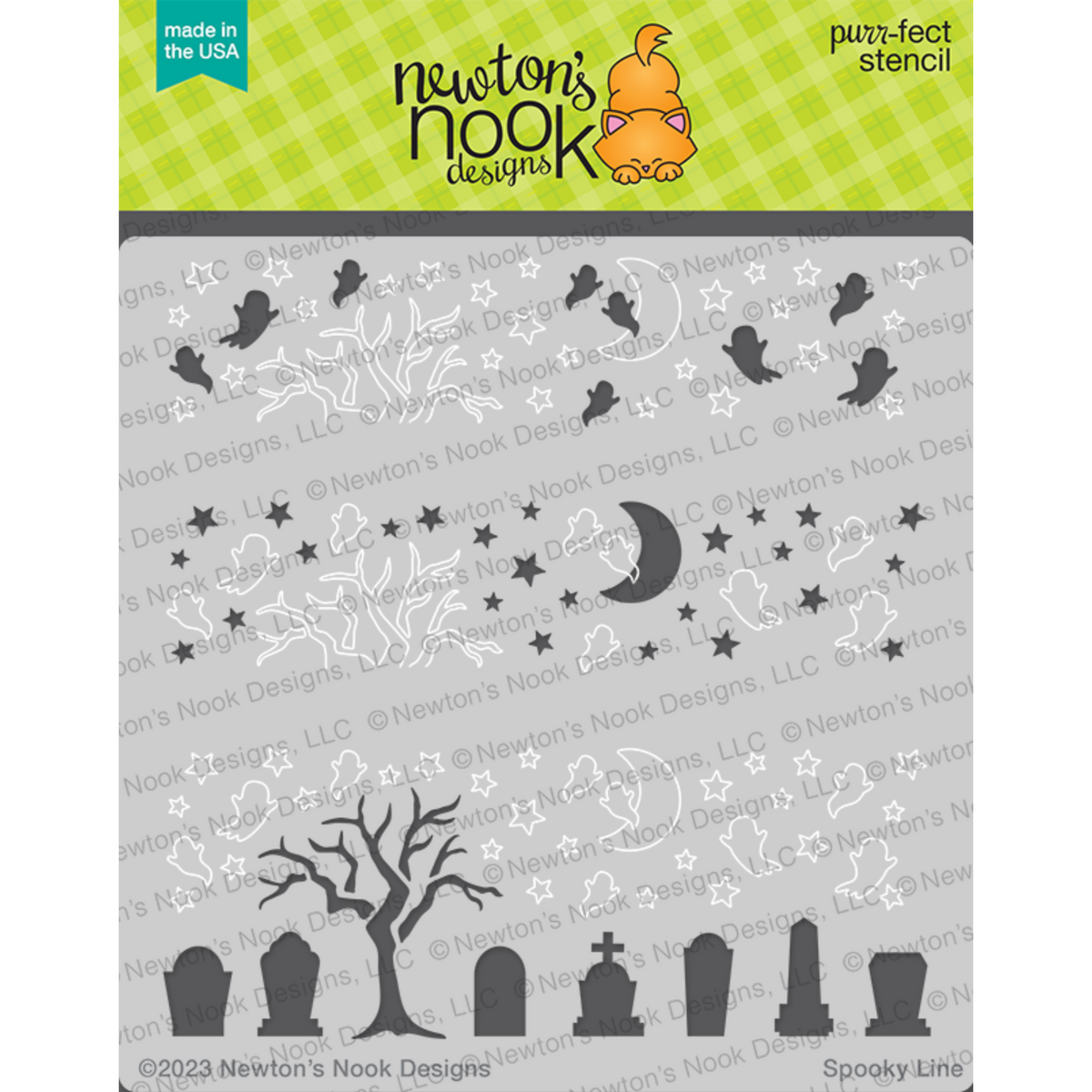 Newton's Nook Designs Spooky Line Stencil nn2309t01 – Simon Says Stamp