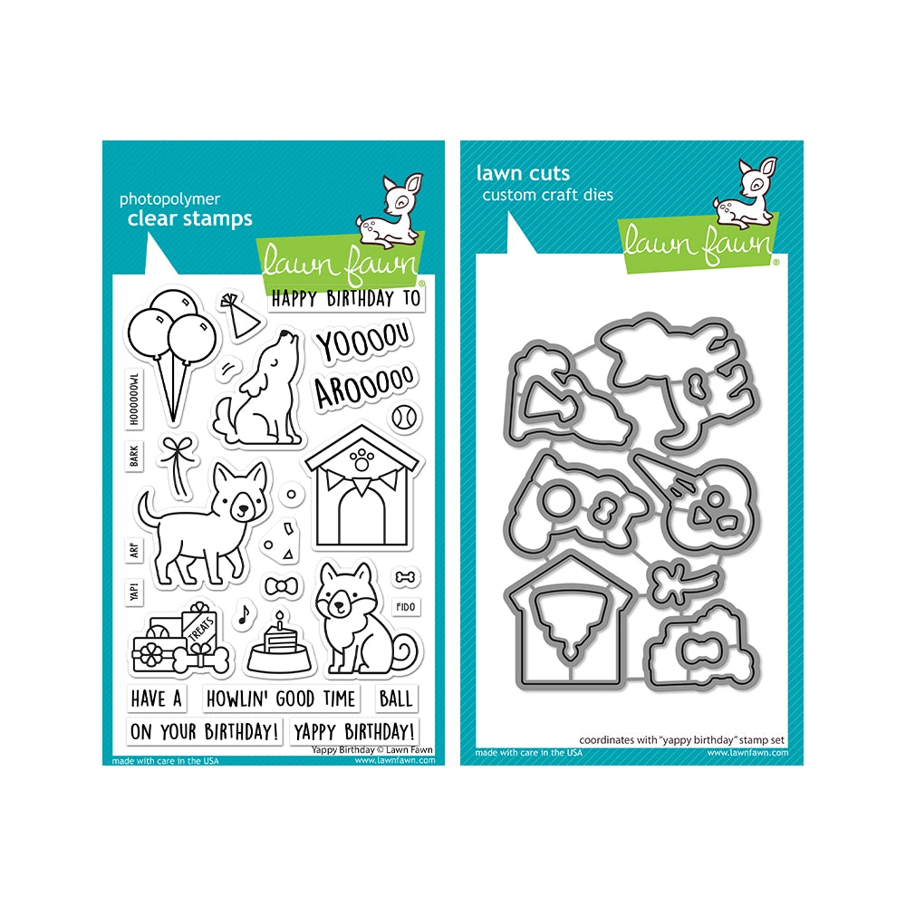 Lawn Fawn - Clear Stamps - Pawsome Birthday