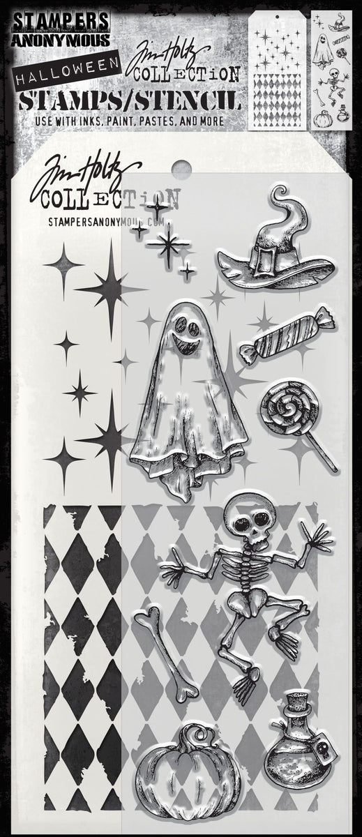 HALLOWEEN STENCILs by TIM HOLTZ STENCILs !! - SPider Web, Pumpkins, Ba –  BARBS CRAFT DEPOT