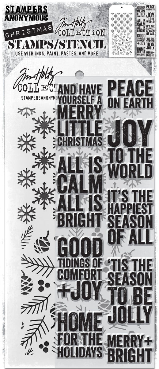 Stampers Anonymous Tim Holtz Cling Rubber Stamps Bold Tidings Mini (CM –  Everything Mixed Media