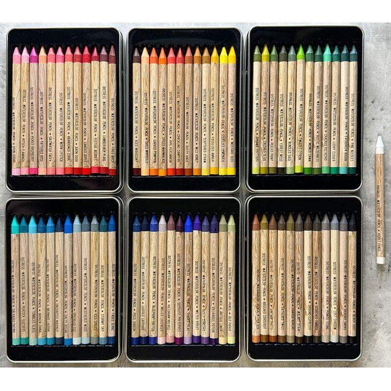 Tim Holtz Distress Watercolor Pencils Bundle of 73 And Sharpener Ranger Detailed Product View | color-code:ALT01