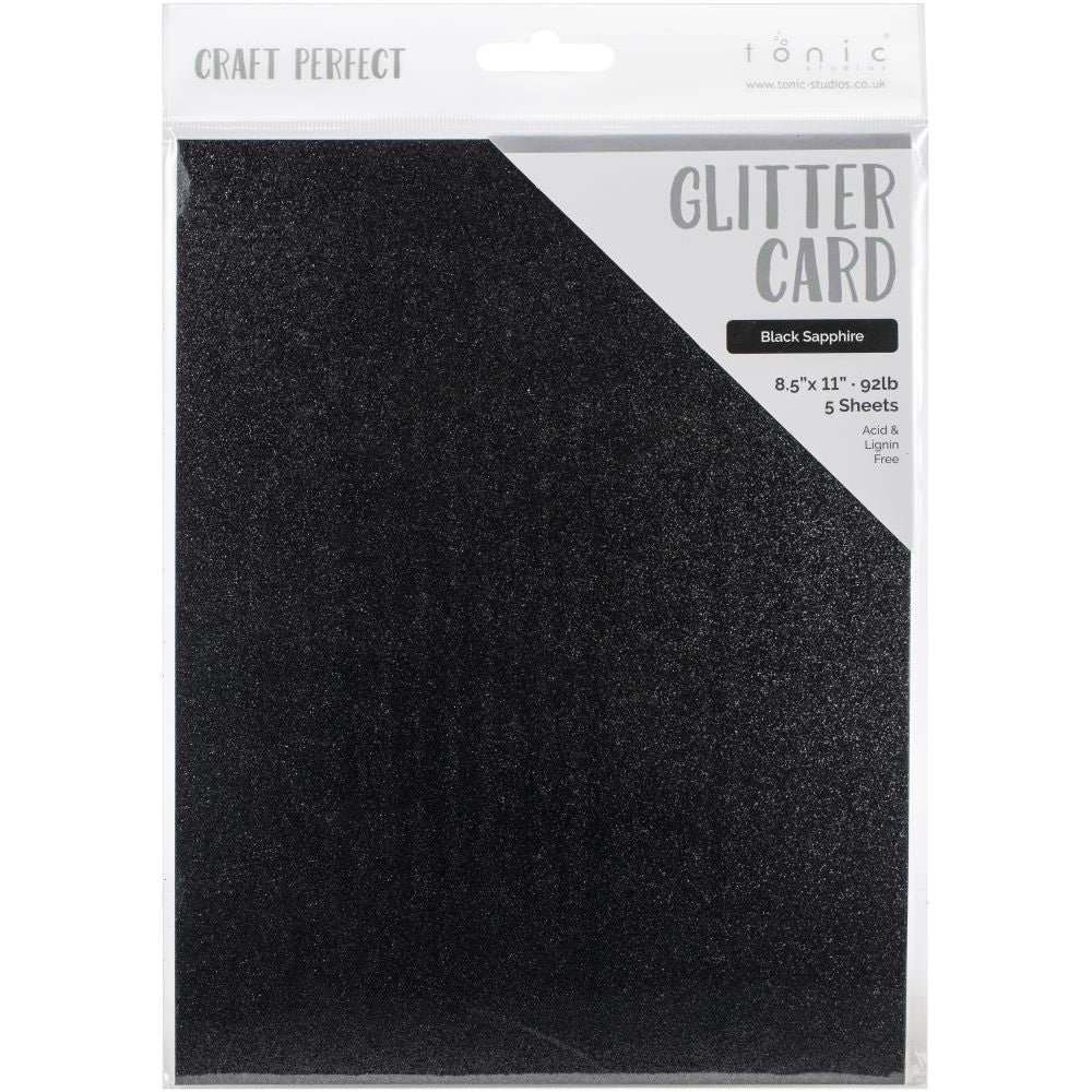 Tonic Black Sapphire 8.5 x 11 Glitter Cardstock 9963e