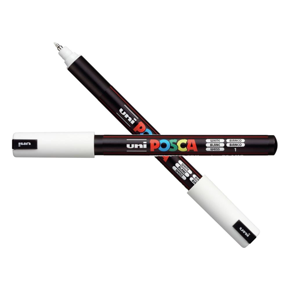 Uni POSCA White Extra Fine Metal Tip Paint Marker pc-1mrw