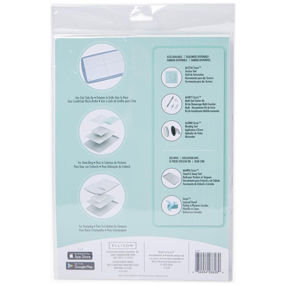 Sizzix STICKY GRID SHEETS 664927 package back