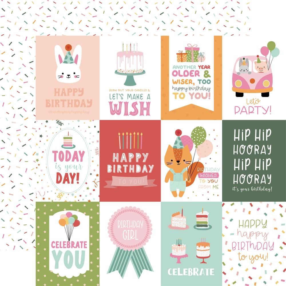 Echo Park Birthday Salutations Element Sticker Sheet