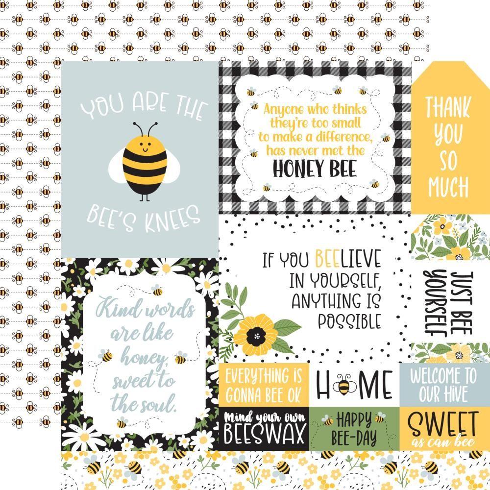 Echo Park Bee Happy 12 x 12 Collection Kit bh319016 Multi Journaling Cards