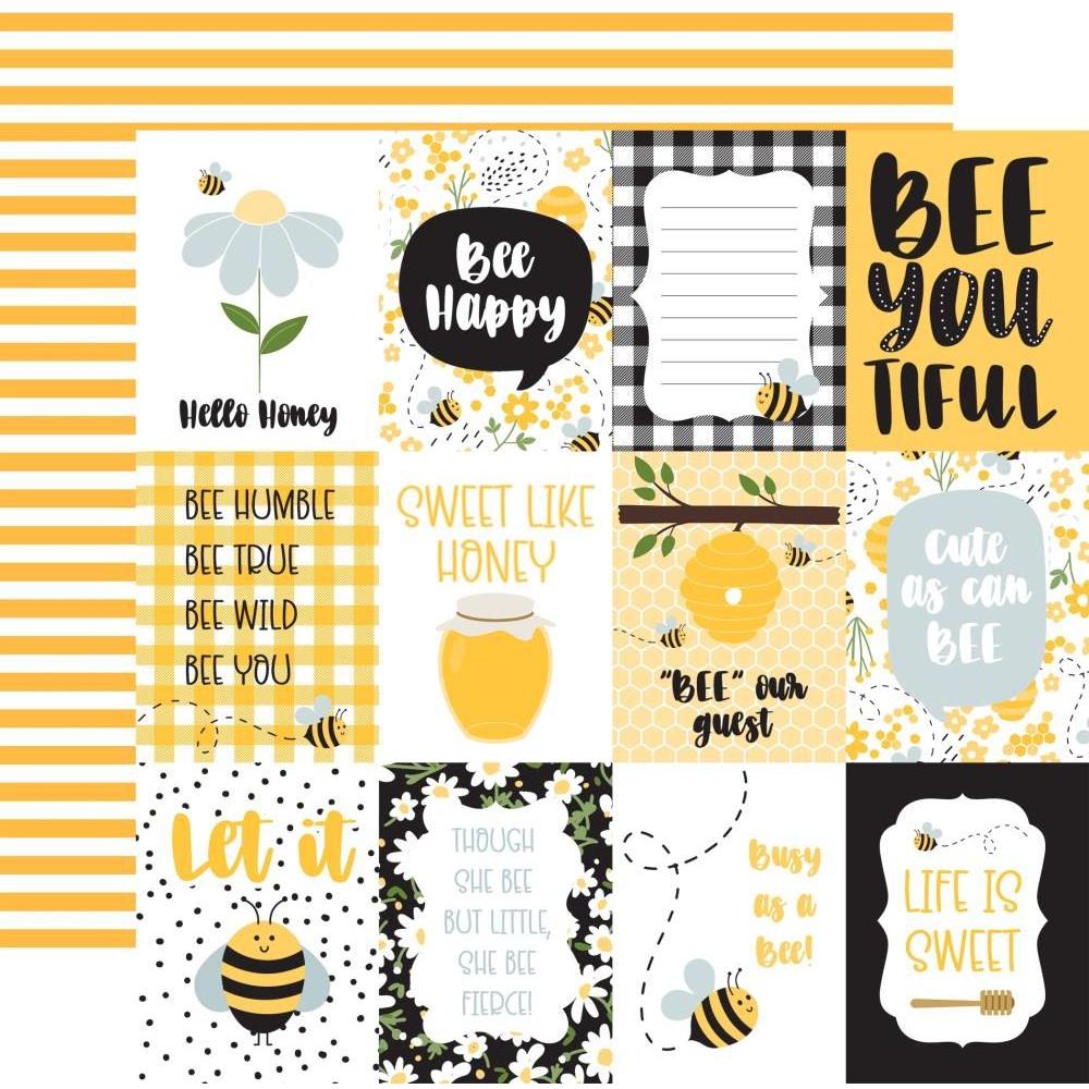 Echo Park Bee Happy 12 x 12 Collection Kit bh319016 Journaling Cards