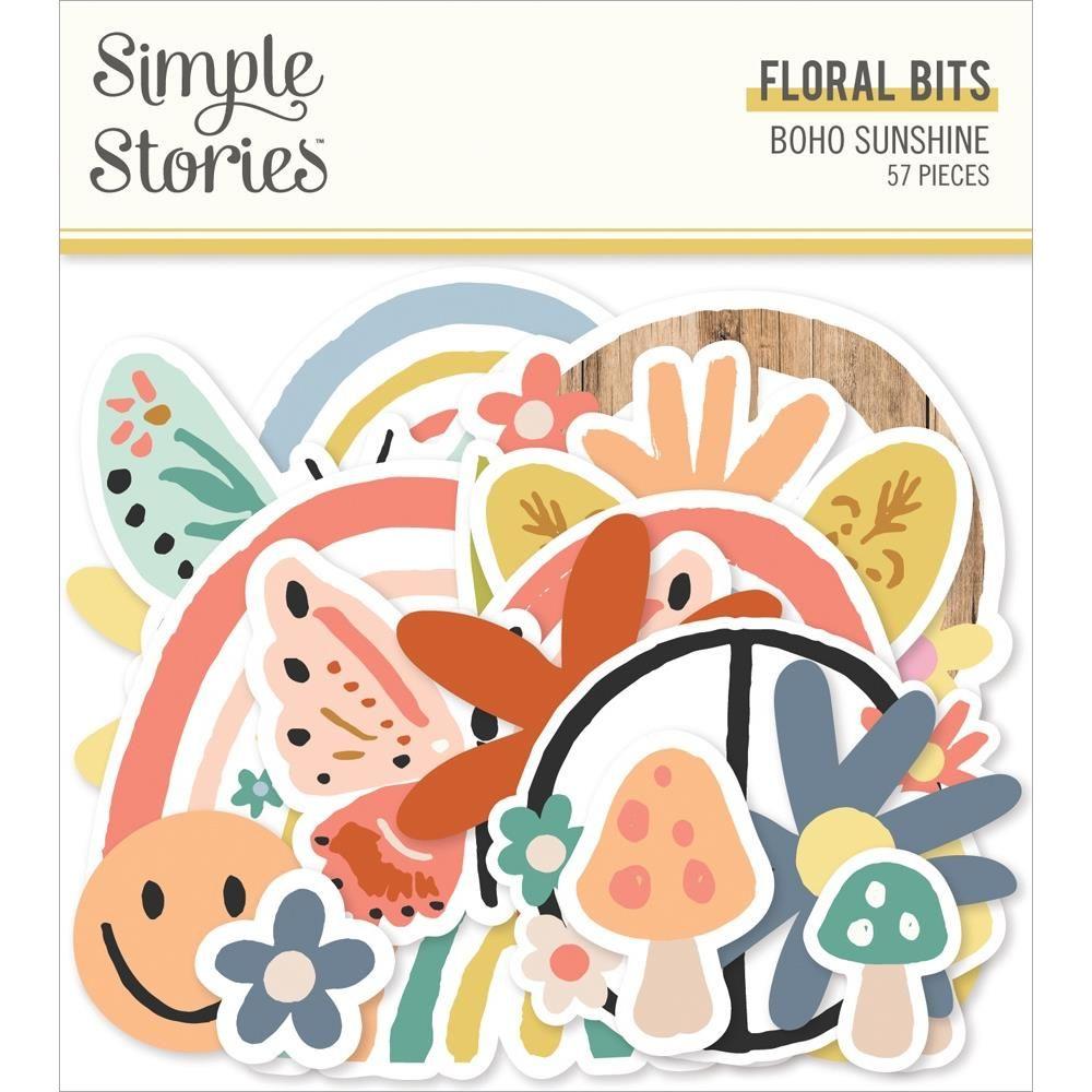 Simple Stories Boho Sunshine Floral Bits And Pieces 19919