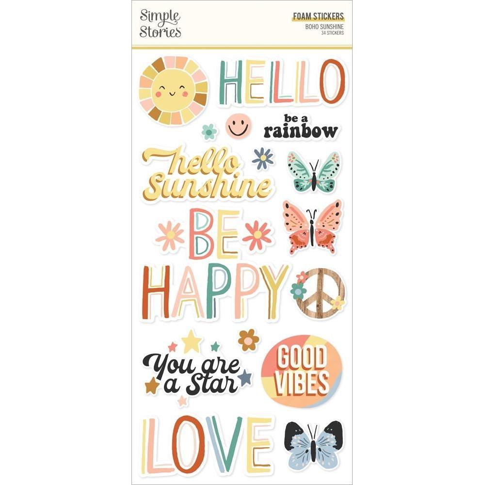 Simple Stories Boho Sunshine Foam Stickers 19922