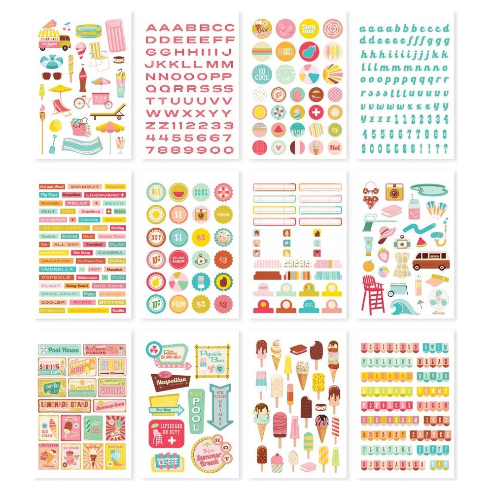 Vacation Vibes Journaling 3 Page Sticker Kit, Summer Stickers, Stickers for  Journaling, Planner Stickers for Journals, Dotted Journal Stickers