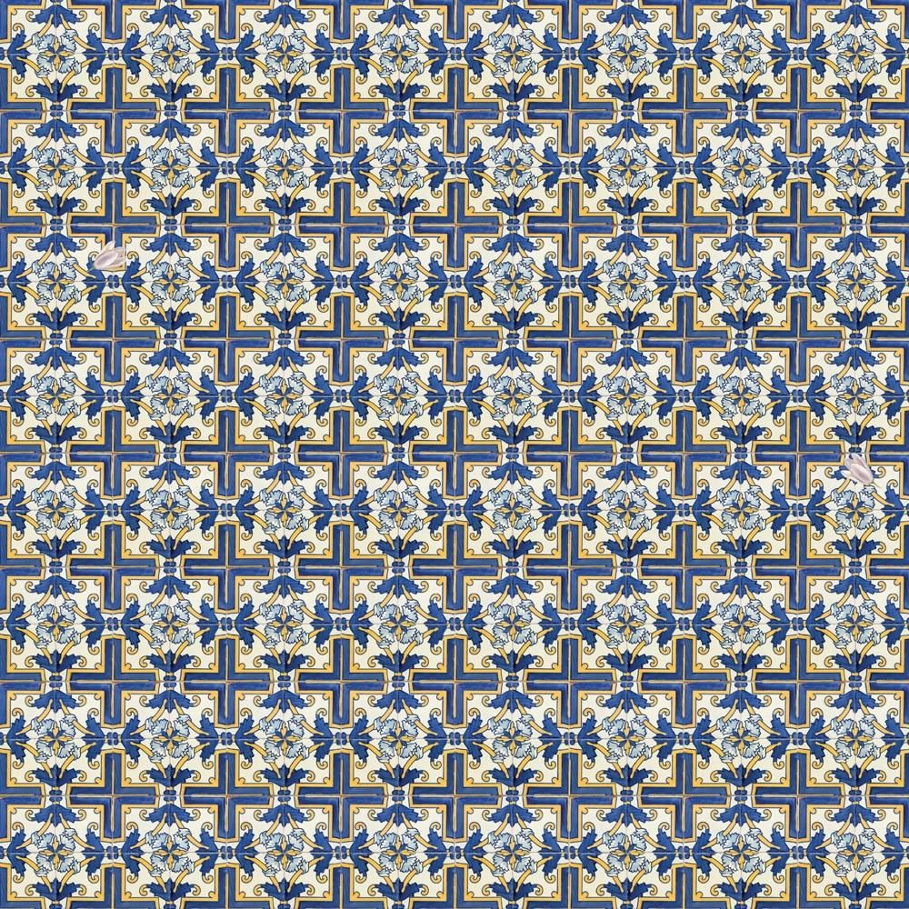 Crafter's Companion Mediterranean Dreams 6 x 6 Paper Pad med-pad6 Yellow and Blue tile Pattern