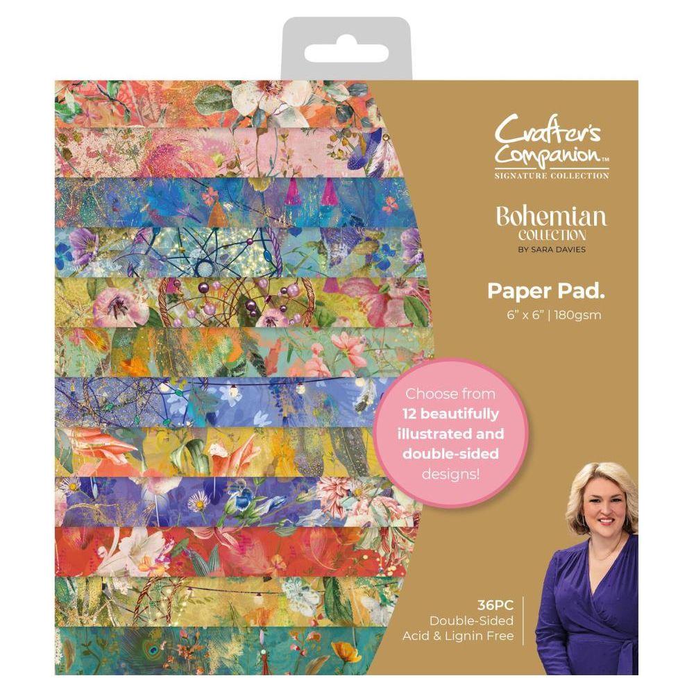 Crafter's Companion Bohemian 6 x 6 Paper Pad s-boh-pad6