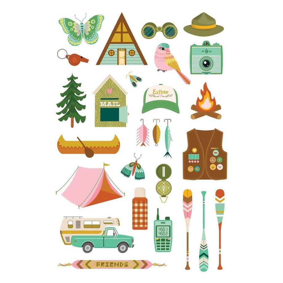 Travel Adventure Sticker Sheet Aesthetic Tumbler Sticker Sheet