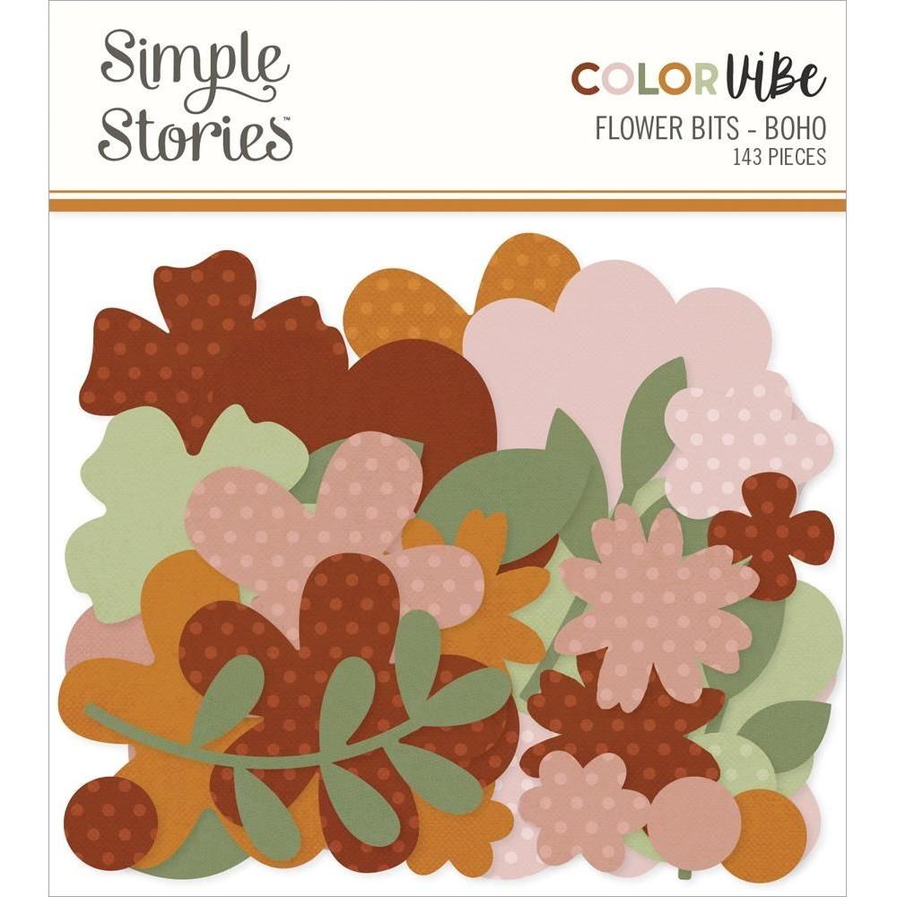 Simple Stories Boho Color Vibe Flowers Bits And Pieces 13481