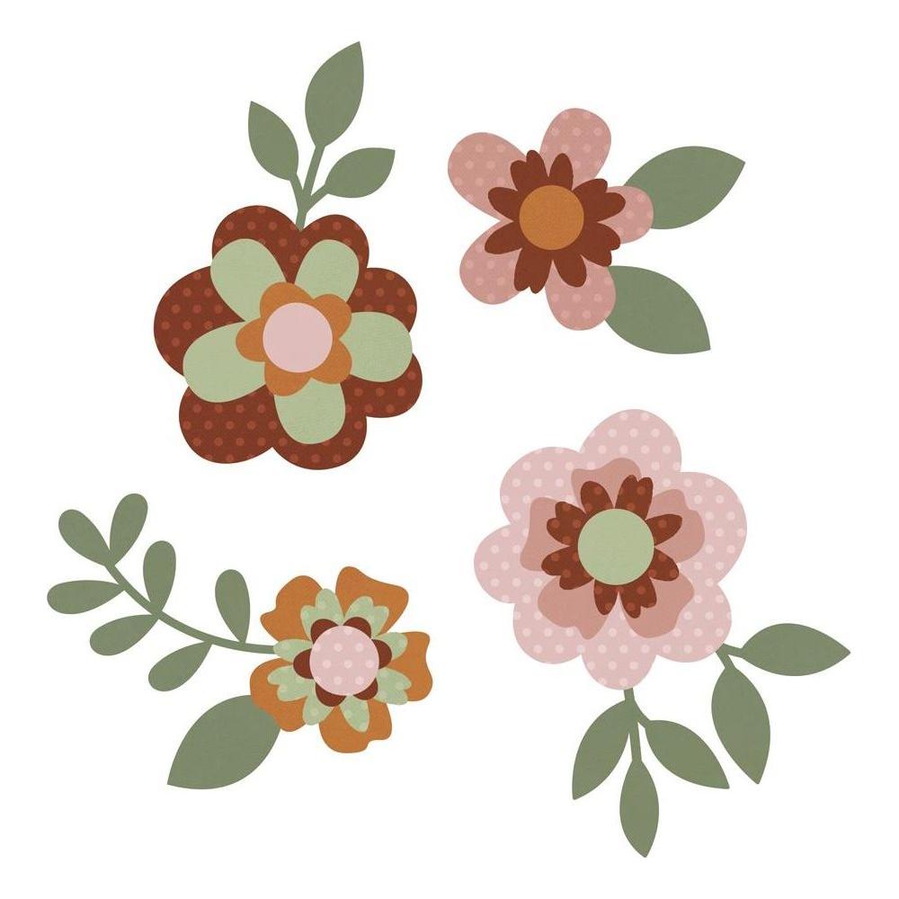 Simple Stories Boho Color Vibe Flowers Bits And Pieces 13481 detailed close-up view highlighting the intricate features of the cardstock pieces