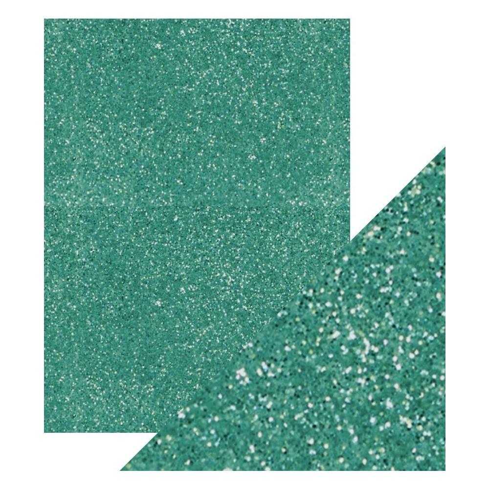 Tonic Turquoise Lake 8.5 x 11 Glitter Cardstock 9974e close up