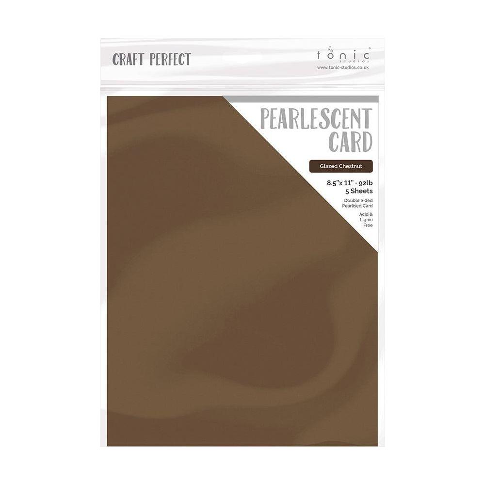 Tonic Glazed Chestnut 8.5 x 11 Pearlescent Cardstock 9537e