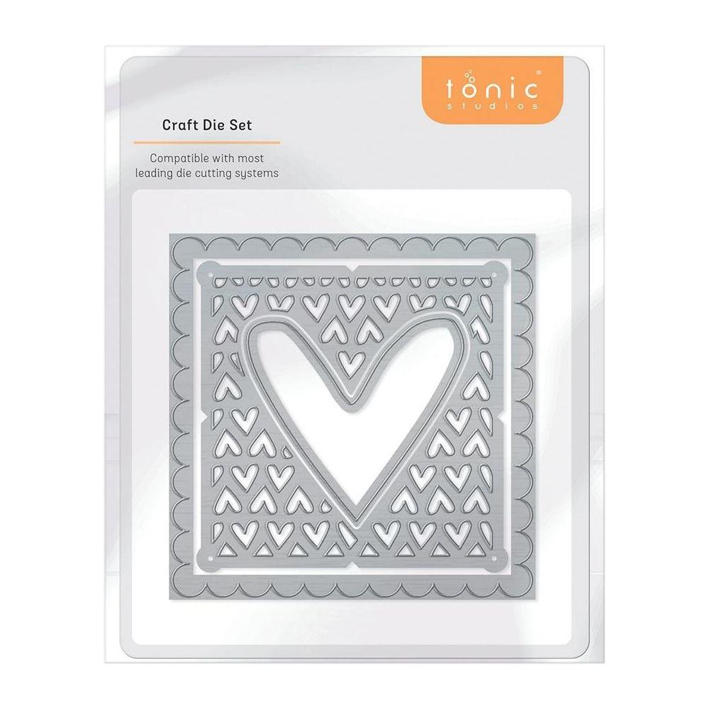 Tonic Cutesy Heart Patchwork Square Die Set 4423e