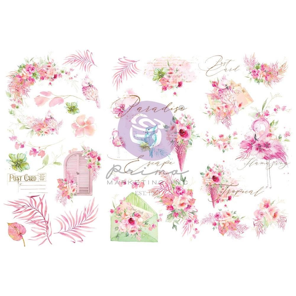 Wild Flowers Re-Design Decor Transfers 6x12 3/Sheets - Prima Marketing