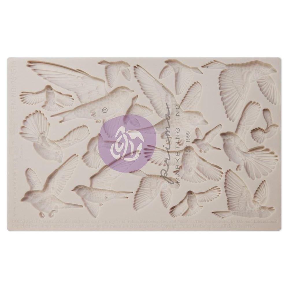 Prima Marketing Flocking Birds Finnabair Mould 969516 Close Up