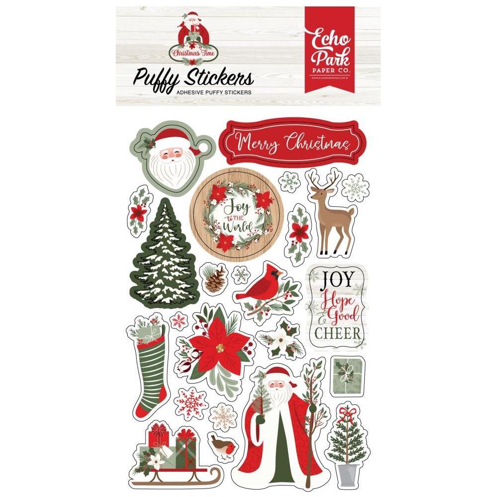 Echo Park Christmas Time Puffy Stickers ct330066