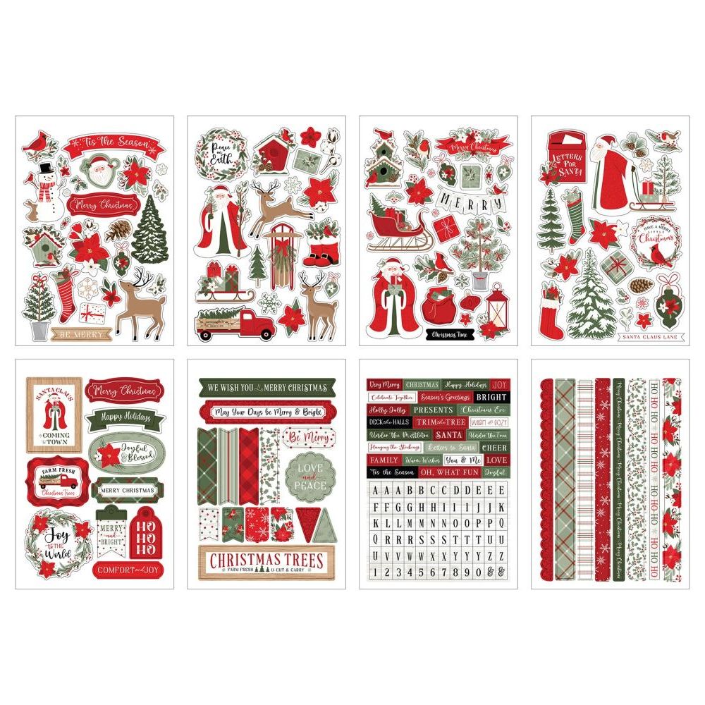 MERRY & BRIGHT CHRISTMAS STICKER BOOK. [Book]