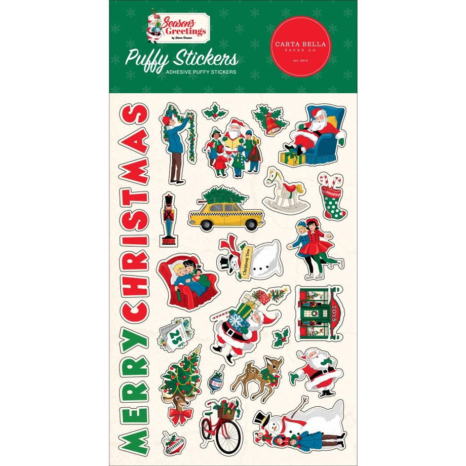 Christmas Time Puffy Stickers