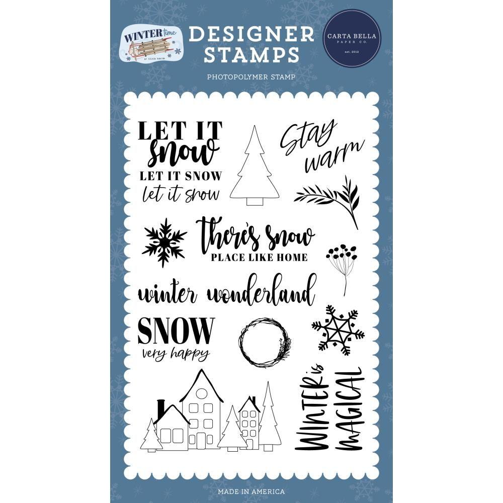 Carta Bella Snow Very Happy Clear Stamps cbwt334041