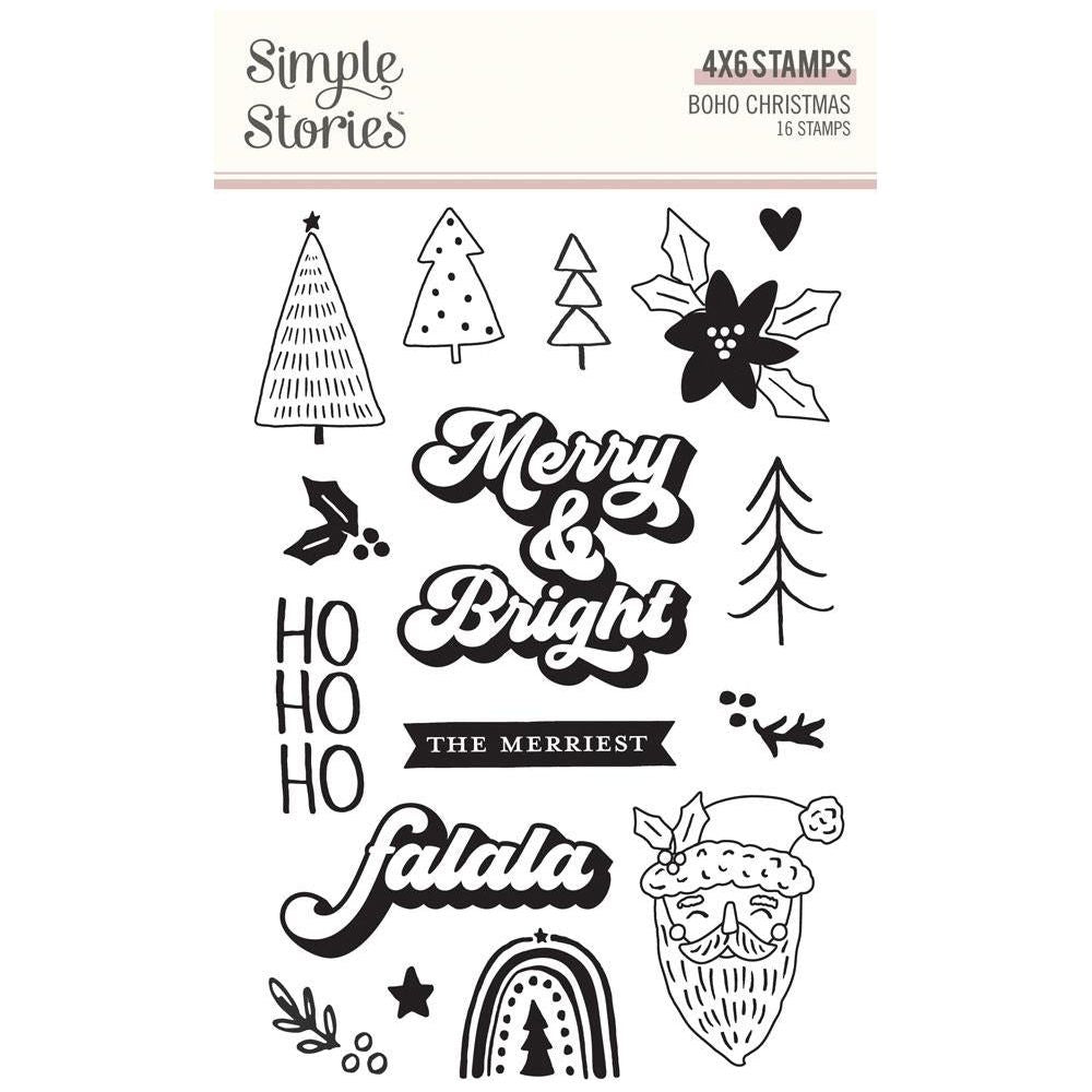 Simple Stories Boho Christmas Clear Stamps 20616