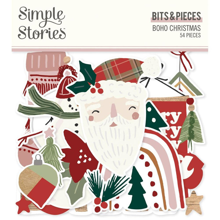 SIMPLE STORIES Boho Christmas 12x12 Paper: Better Not Pout