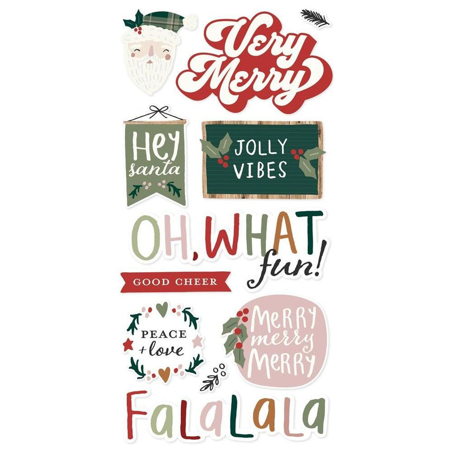 Simple Stories Boho Christmas Foam Stickers