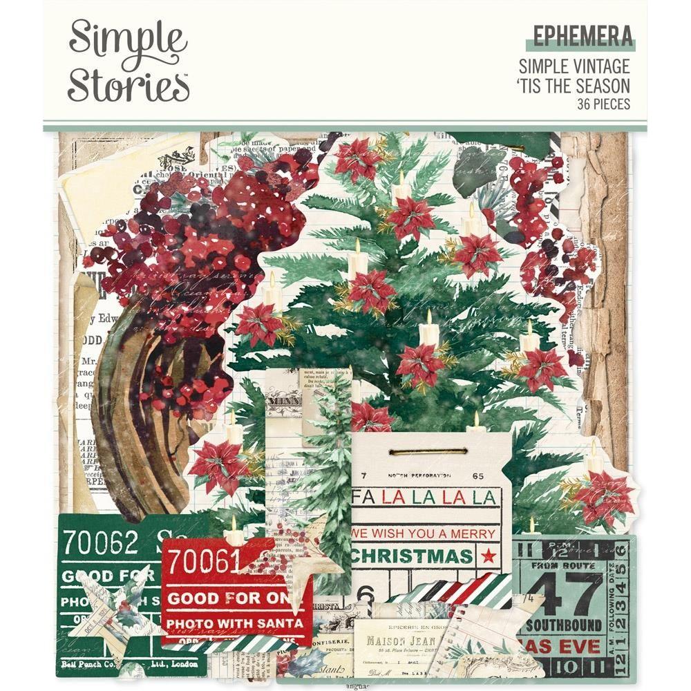 Simple Stories Vintage 'Tis The Season Ephemera 20724