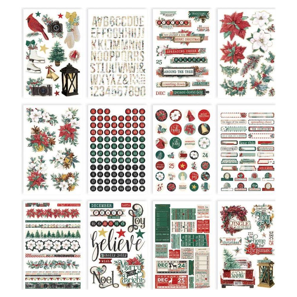 Simple Stories 'Tis The Season Sticker Book 20725 View of All Designs