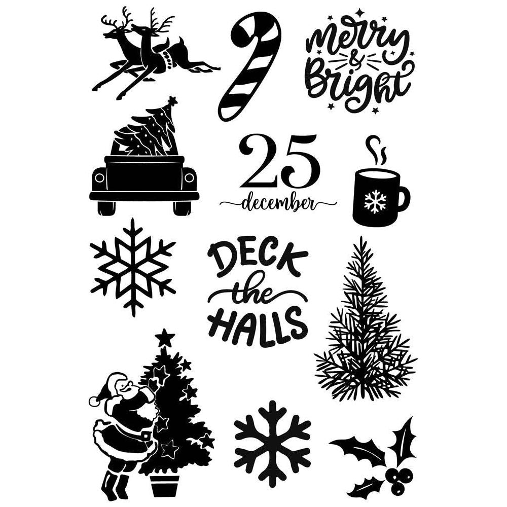 Simple Stories Vintage Dear Santa Clear Stamps 20820 Detailed Product View