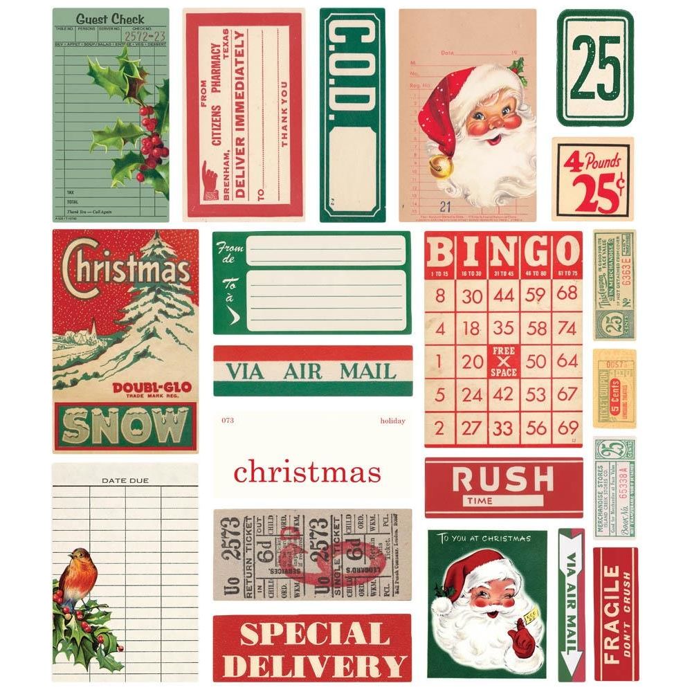 Journaling Cards 3x4 Paper - Echo Park - Christmas Time