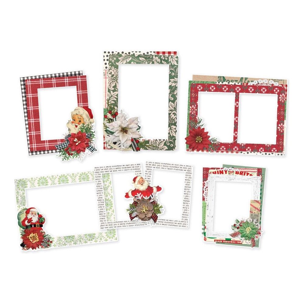 Simple Stories Vintage Dear Santa Chipboard Frames 20827 Detailed Product View