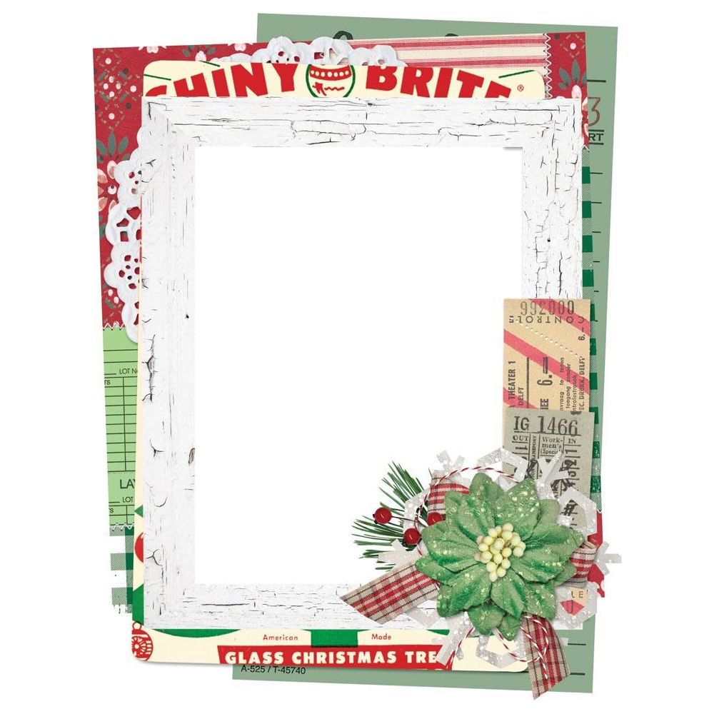 Simple Stories Vintage Dear Santa Chipboard Frames 20827 Vintage Holiday Frames