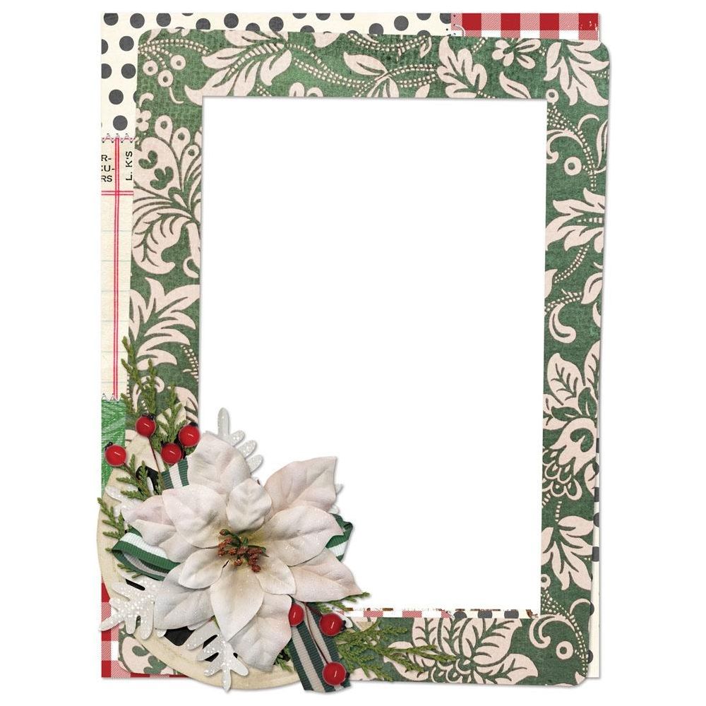 Simple Stories Vintage Dear Santa Chipboard Frames 20827 Floral Holiday Designs