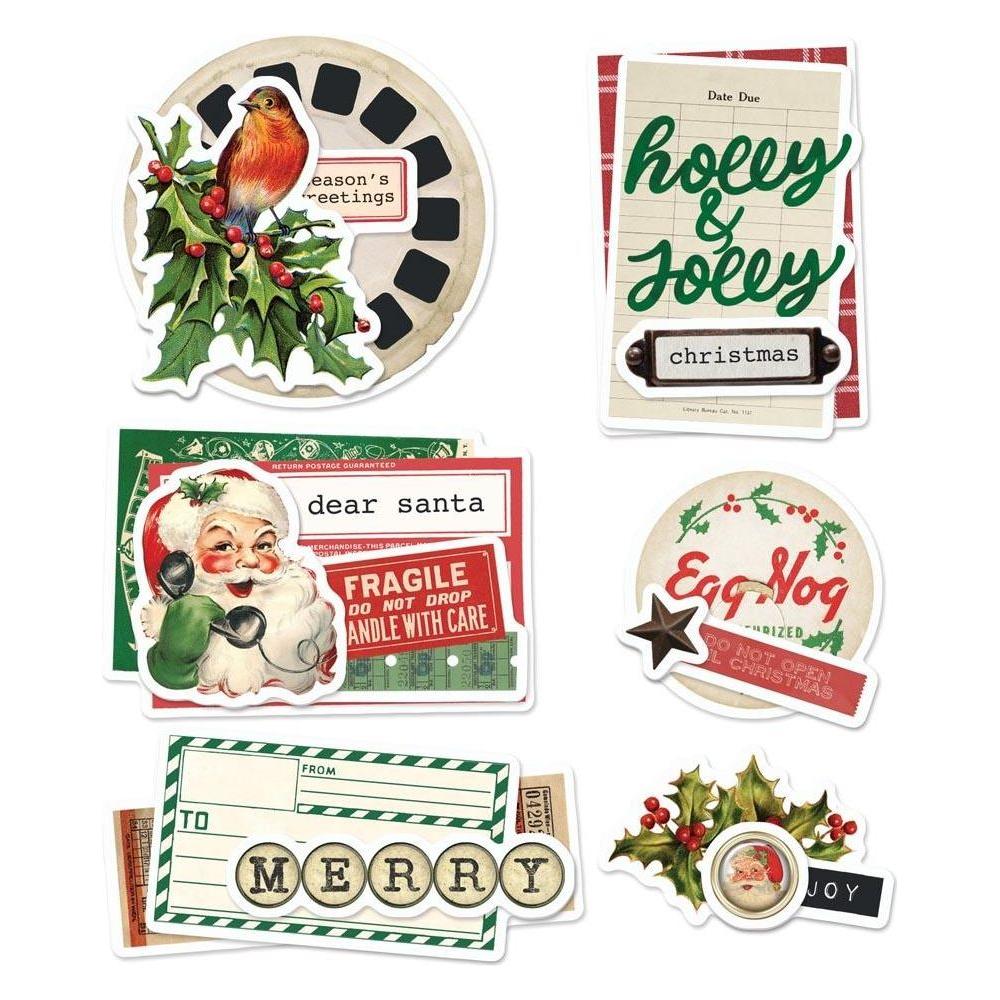 Simple Stories Vintage Dear Santa Layered Chipboard 20830 Detailed Product View