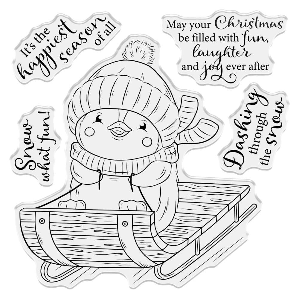 Crafter's Companion Snow What Fun Clear Stamps cc-st-ca-swf Product View Without Packaging