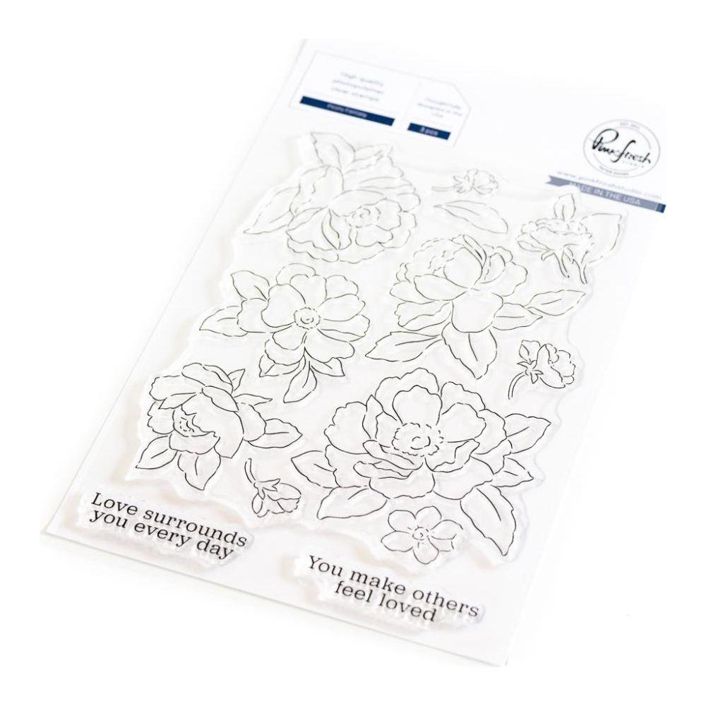 PinkFresh Studio Peony Fantasy Clear Stamp Set 153522